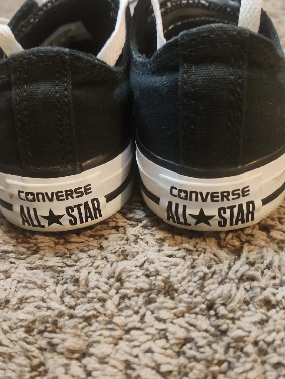 Converse Black and White Low-Top Canvas Sneakers - Picture 3 of 9